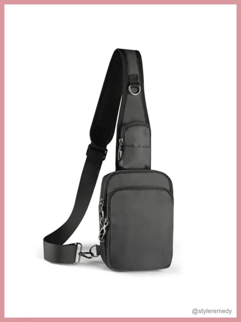 RFID Blocking Anti Theft Crossbody Sling Bag with Zipper Lock Water Resistant
